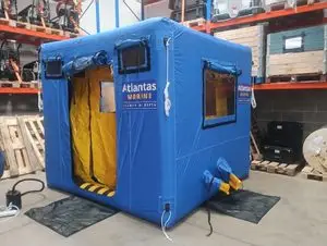 Atlantas Marine portable inflatable workspace for ROV operations